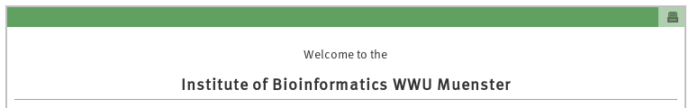 Institute of Bioinformatics WWU Münster